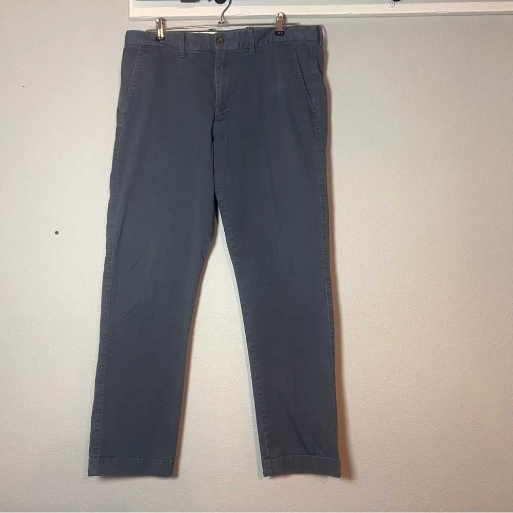 J. Crew Flex Straight Leg Chino Pants Size 35x32 Gray Business Casual Workwear